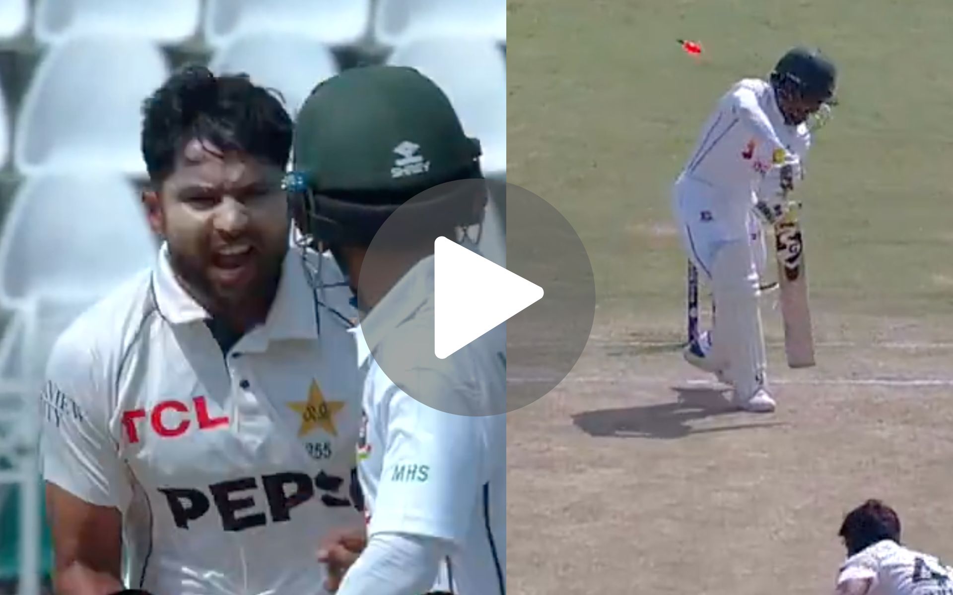 [Watch] PAK Pacer Khurram Shahzad's Wild Roar On Mominul's Face After Knocking Him With A Beauty